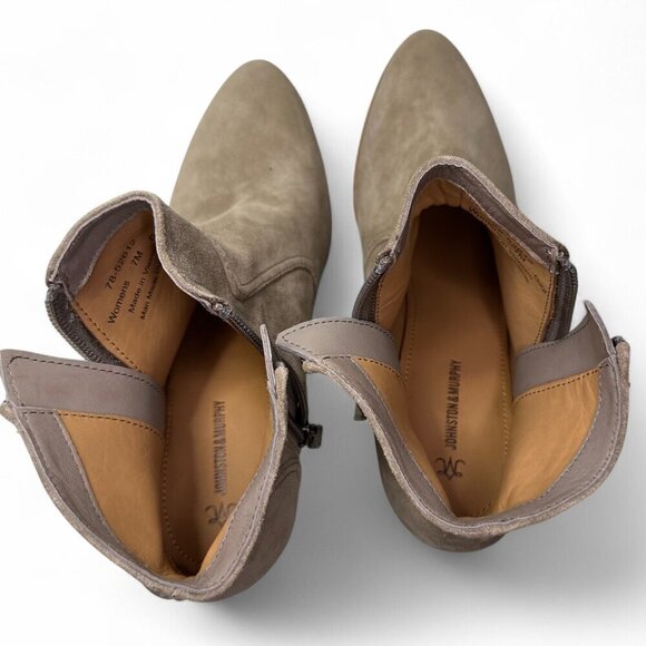 Johnston & Murphy Women's Trista Pointed Toe Zip Ankle Booties, Sz 7, NWOB Taupe - Picture 14 of 16